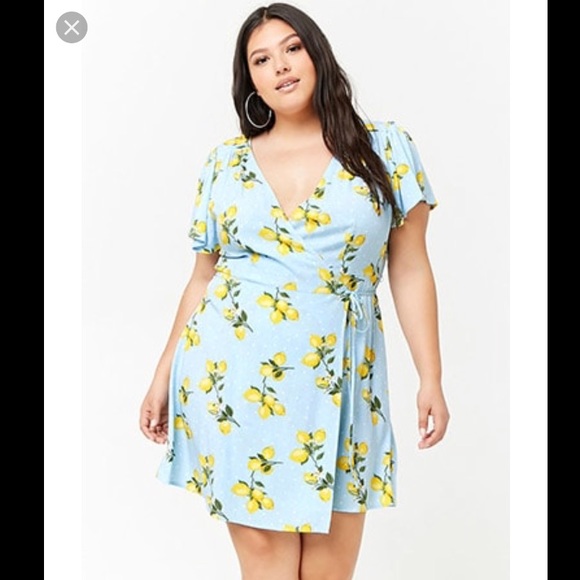 forever 21 lemon dress